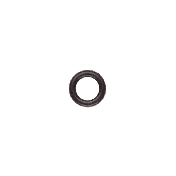 Component, Oh! Ring™, silicone, black, 10mm round with 6mm hole. Sold per pkg of 300. image number 0