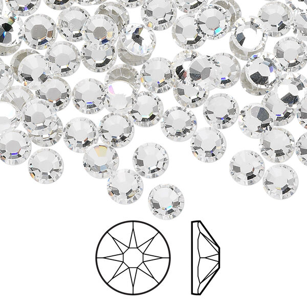 Flat back 144pk crystal foil back, Crystal Passions® 4.6-4.8mm rose round SS20 2088 image number 0