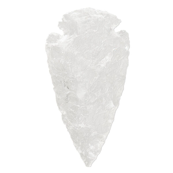 Quartz crystal 1pkg1, hand-knapped undrilled arrowhead gift natural B- grade, 2x1.125 to 2.666x0.375 inch image number 0