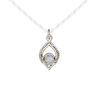 Rainbow moonstone / sterling silver 1pkg1, marquise drop natural antiqued 13.5x9mm image number 0