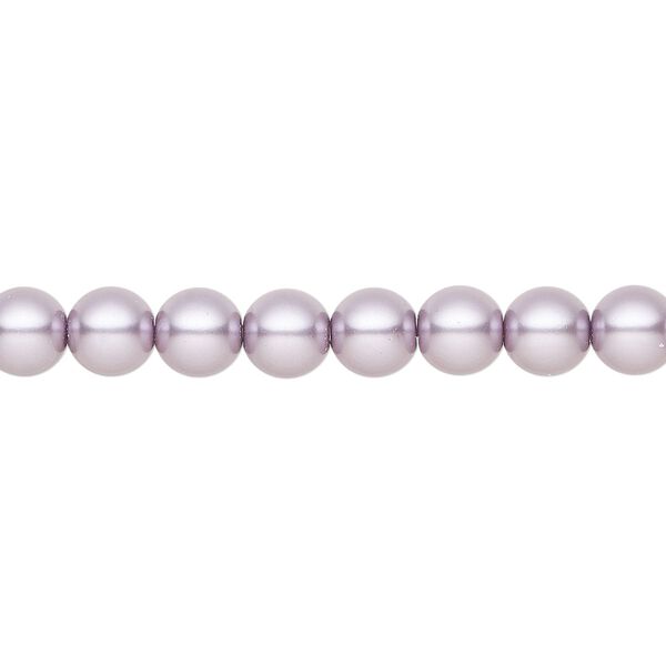 Pearl 200pk lavender, Preciosa Czech crystal 6mm round image number 0