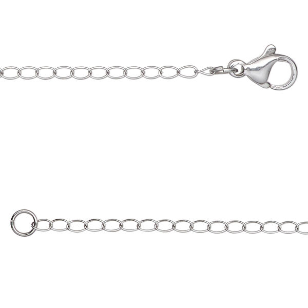 Chain 1pkg1 curb, 1.9mm / lobster claw clasp, stainless steel 30 inch image number 0