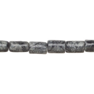 Picasso marble 1pkg1, round tube bead natural, 15 inch 8x6mm-10x6mm
