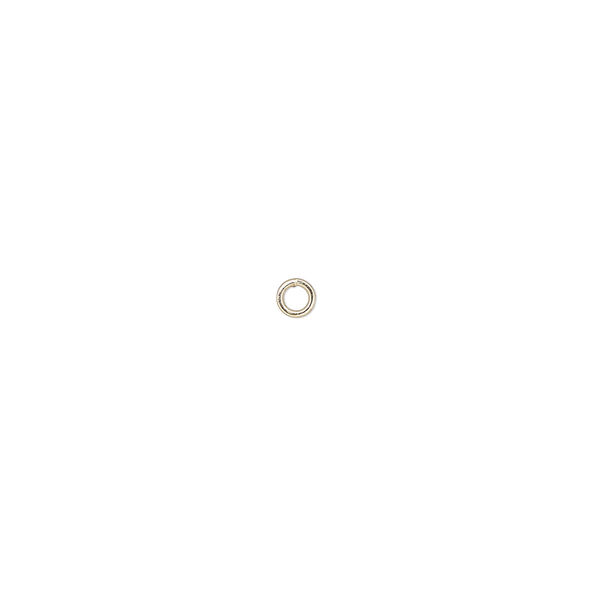 Jump ring, 14Kt gold-filled, 3mm soldered round, 1.7mm inside diameter, 22 gauge. Sold per pkg of 100. image number 0