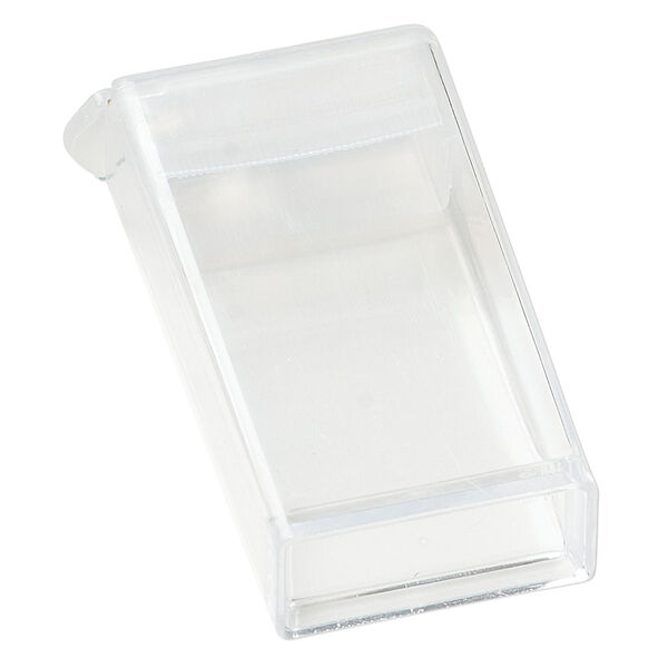 Organizer, acrylic, clear and white, 7 x 4-1/4 x 1-1/4 inches with (24) 45x25x11mm rectangle boxes and snap top. Sold per 25-piece set. image number 2