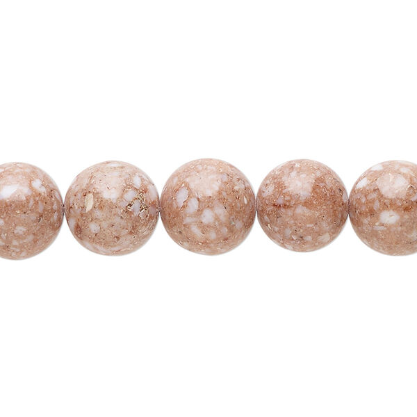 Multi-gemstone / mother-of-pearl shell / resin 1pkg1, round bead 15 inch 9-11mm image number 0