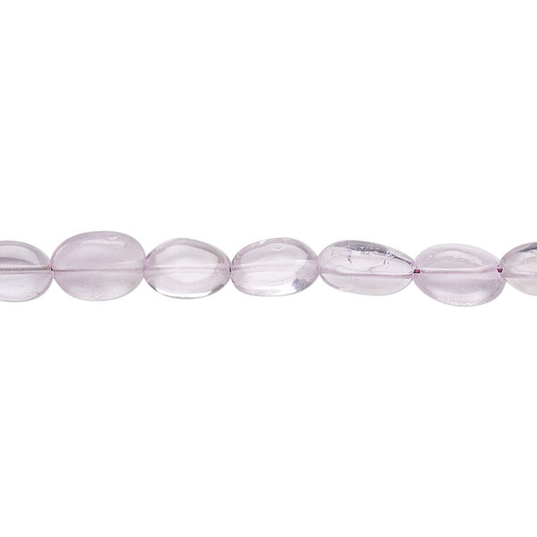 Lavender amethyst 1pkg1, hand-cut flat oval bead natural B- grade, 13 inch 7x5mm-10x6mm image number 0