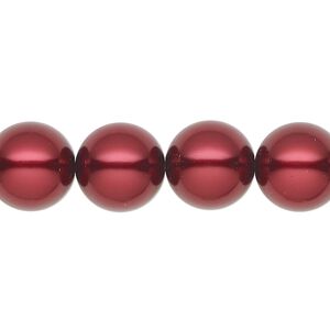 Pearl 30pk bordeaux, Preciosa Czech crystal 12mm round