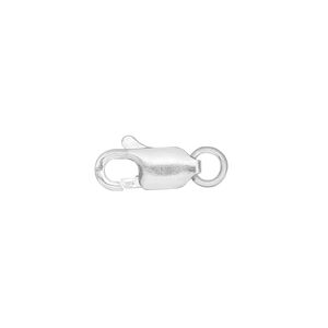Clasp lobster claw 1pkg2 sterling silver, 13x6mm / 5mm 18 gauge jump ring, 1-strand