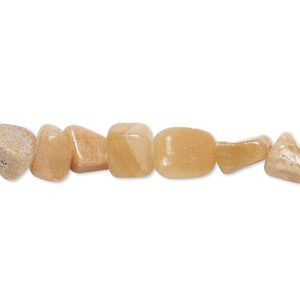 Brown italian "onyx" 1pkg1, pebble chip bead 15 inch medium / medium