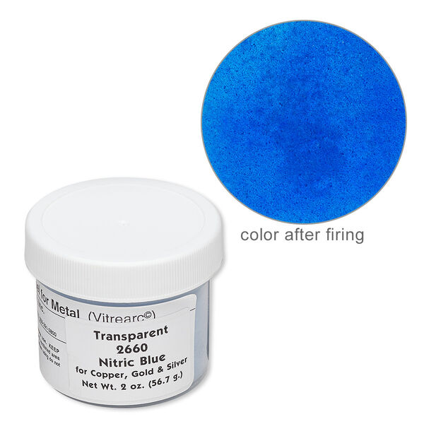 Enamel, Vitrearc©, pkg/2-ounce jar, transparent nitric blue, (2660). image number 0