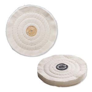 Buff, cotton, cream, 6x1/2 inch round. Sold individually.