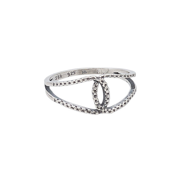Ring, sterling silver, 10mm wide textured band, size 9-1/2. Sold individually. image number 0