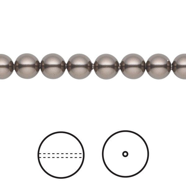 Pearl 500pk brown, Swarovski® 6mm round 5810 image number 0