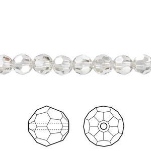 Bead 12pk crystal silver shade, Crystal Passions® 6mm round 5000