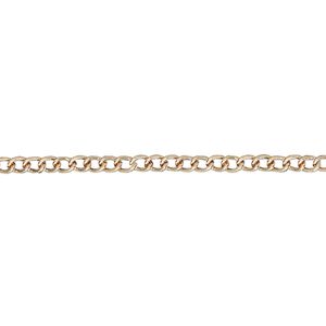 Chain, copper-finished steel, 3x2mm curb. Sold per pkg of 36 inches.