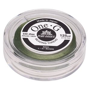 Thread, One-G™, nylon, pkg/125 yards, green, size 0.