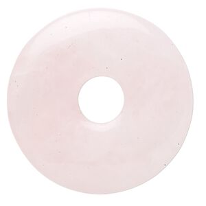 Rose quartz 1pkg1, donut focal 40mm