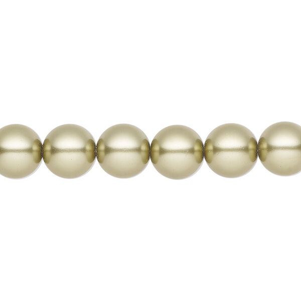 Pearl 25pk light green, Preciosa Czech crystal 8mm round image number 0