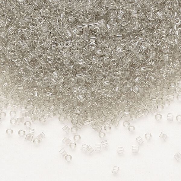 Seed bead, Delica®, glass, pkg/50g, #11 round, transparent taupe (DB-1111). image number 0