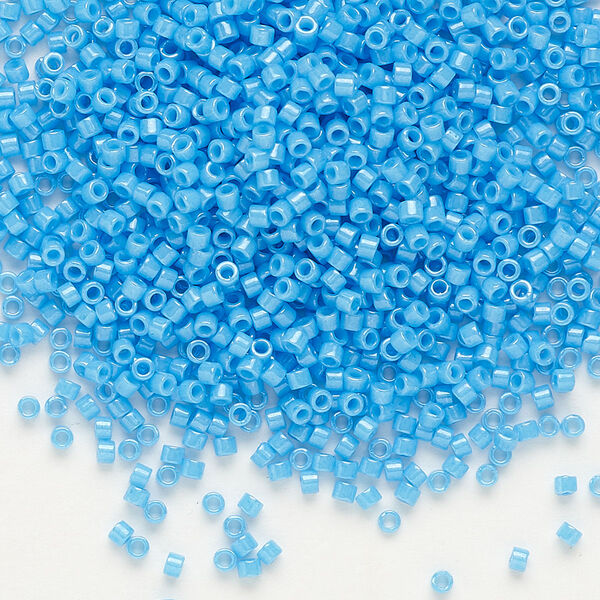 Seed bead, Delica®, glass, pkg/50g, #11 round, opaque dark turquoise (DB-0659). image number 0