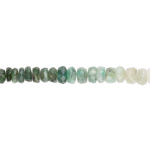 Emerald 1pkg1, hand-cut faceted rondelle bead 15 inch 3x1mm-5x3mm