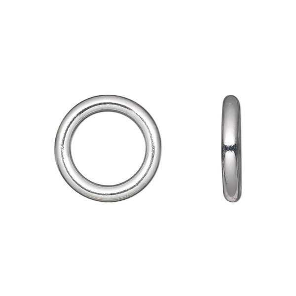 Jump ring, sterling silver, 16mm soldered round, 11.1mm inside diameter, 11 gauge. Sold individually. image number 0