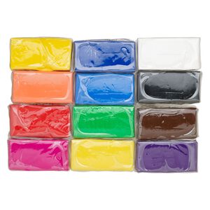 Polymer clay, Sculpey® PREMO, assorted classics. Sold per pkg of (12) 1-ounce bars.