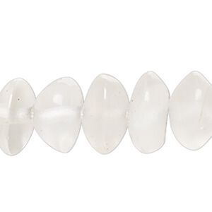 White moonstone 1pkg1, hand-cut saucer bead natural 15.5-16 inch 4x2mm-5x3mm