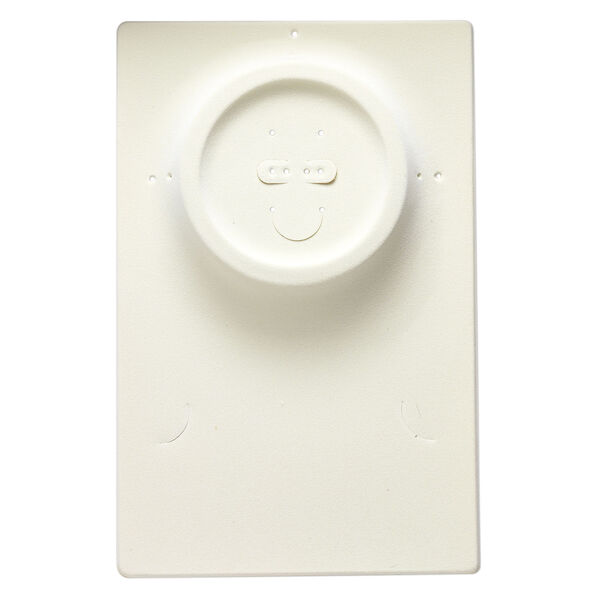 Display, necklace / bracelet / earring, velveteen and plastic, cream, 10 x 6-1/2 x 1/2 inch rectangle. Sold per pkg of 4. image number 0