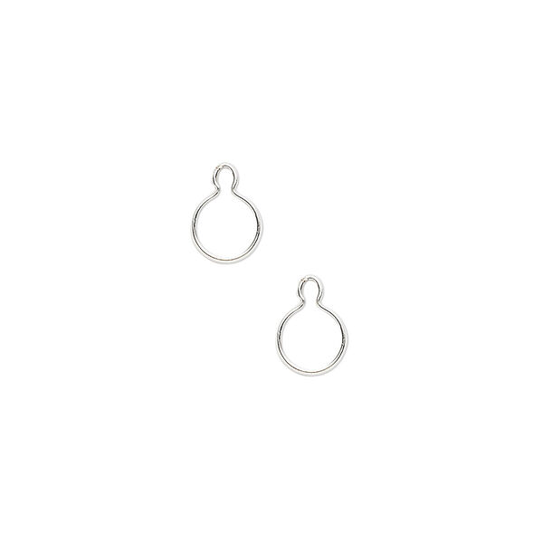Drop, Wrap-Tite®, sterling silver, 5mm round setting Sold per pkg of 2. image number 0