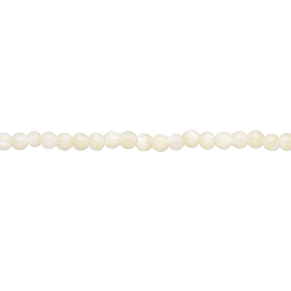 Mother-of-pearl shell 1pkg1, round bead 15 inch 7-8mm image number 1