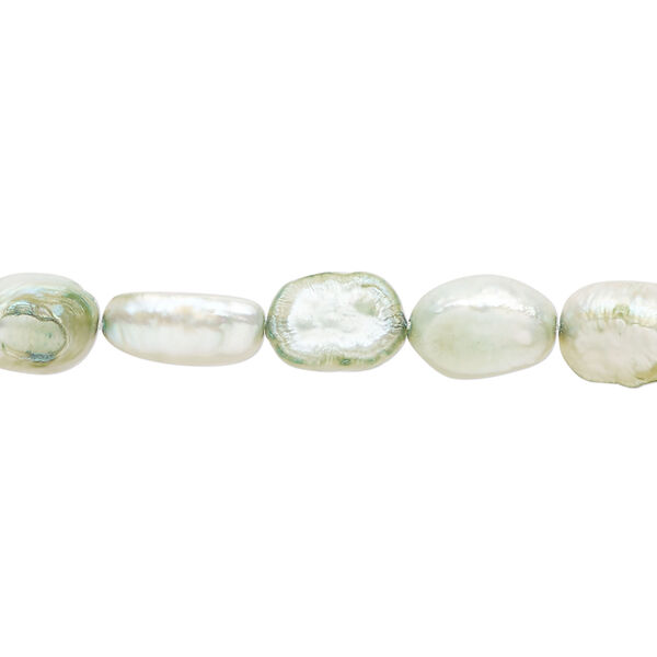 Freshwater pearl 1pkg1, mixed shapes, 15 inch soft blue-grey 7-9mm cultured image number 0