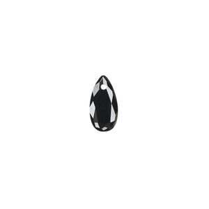 Drop, cubic zirconia, black, 12x6mm hand-faceted teardrop, Mohs hardness 8-1/2. Sold per pkg of 4.