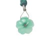 Green onyx / garnet 1pkg1, top-drilled hand-cut 1sided carved flower bead natural, 16mm image number 1