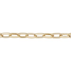 Chain 1pkg1 paperclip, 4mm, gold-finished steel 5 foot unfinished