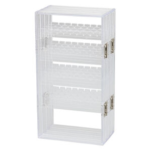 Display, earring, acrylic, clear, 9 x 19-3/4 x 5/8 inches assembled. Sold individually.