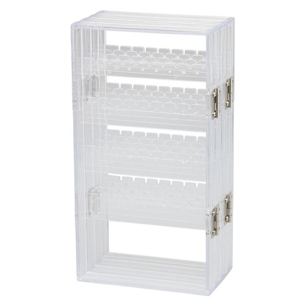 Display, earring, acrylic, clear, 9 x 19-3/4 x 5/8 inches assembled. Sold individually. image number 0