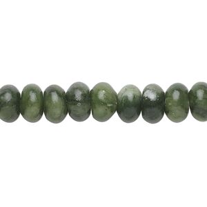 Green serpentine 1pkg1, rondelle bead natural 15.5-16 inch 8x5mm