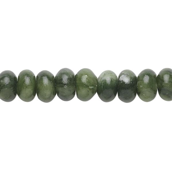 Green serpentine 1pkg1, rondelle bead natural 15.5-16 inch 8x5mm image number 0