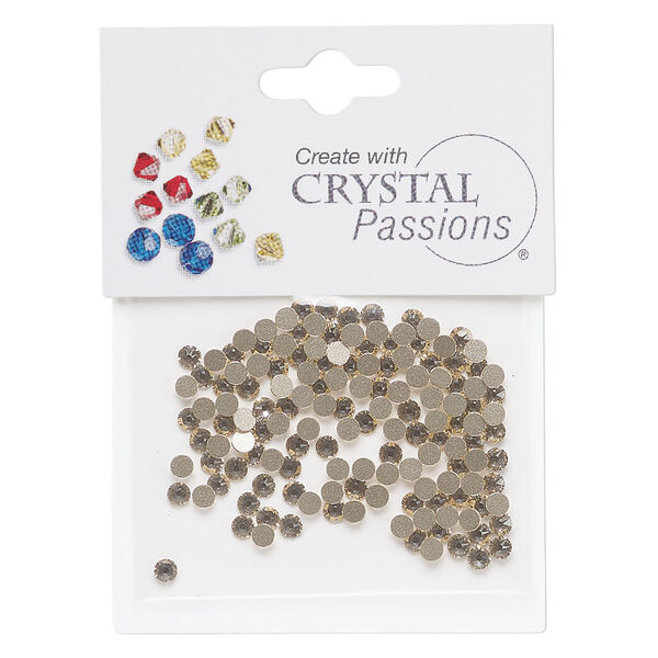 Flat back 1pkg144 silk, Crystal Passions&reg; rhinestone 3-3.2mm round SS12 image number 0