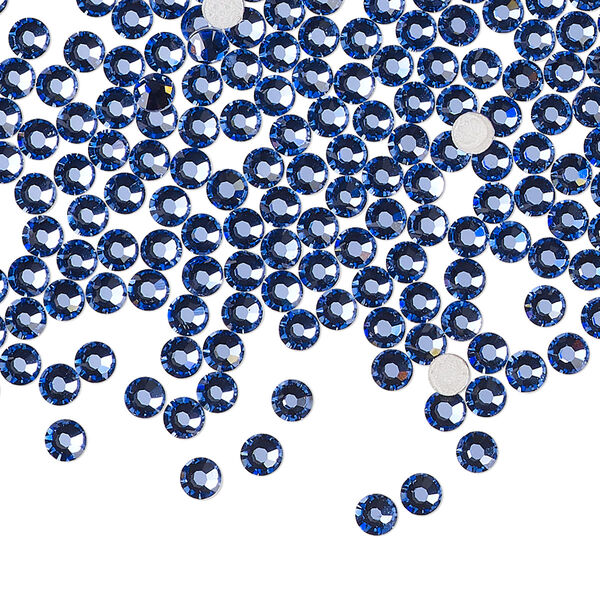 Flat back 1440pk blue violet foil back, Preciosa MAXIMA Czech crystal hotfix rhinestone 3-3.2mm chaton rose round SS12 image number 0