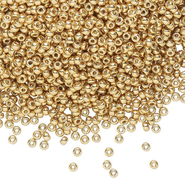 Seed bead, Miyuki, glass, pkg/25g, #11 rocaille, Duracoat® opaque galvanized, (RR-4202). image number 0