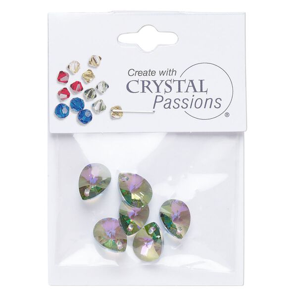Fancy stone 6pk crystal paradise shine shimmer, Crystal Passions® rhinestone 12x9mm pear 4327 image number 0