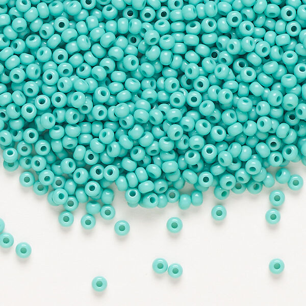 Seed bead, Preciosa Ornela, Czech glass, pkg/500g, opaque seafoam green, #10 rocaille. image number 0