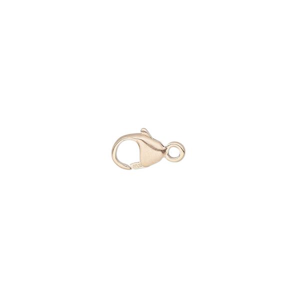 Clasp, lobster claw, 14Kt rose gold-filled, 7x5mm. Sold individually. image number 0