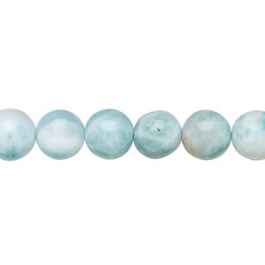 Larimar 1pkg1, round bead 6 inch 8mm