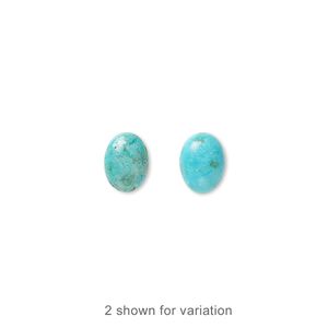 Turquoise 1pkg4, calibrated oval cab 8x6mm