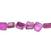 Mother-of-pearl shell 1pkg1, triangle tube bead 15 inch mulberry 7x5mm-11x10mm image number 0