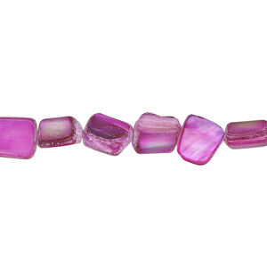 Mother-of-pearl shell 1pkg1, triangle tube bead 15 inch mulberry 7x5mm-11x10mm